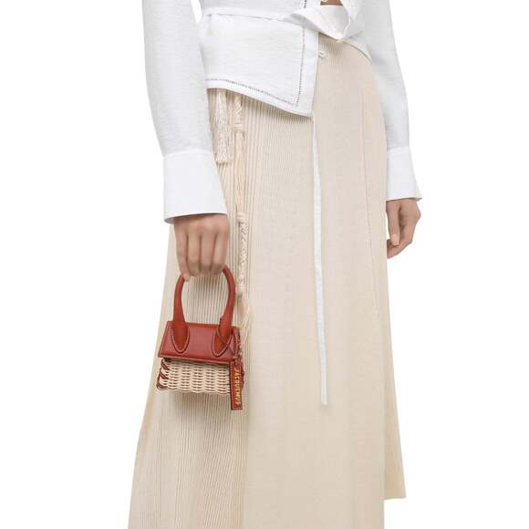 Jacquemus - Leather and Rattan Chiquito Mini-Bag in Brown